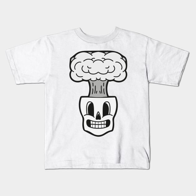 Exploding Skull Kids T-Shirt by tomsnow